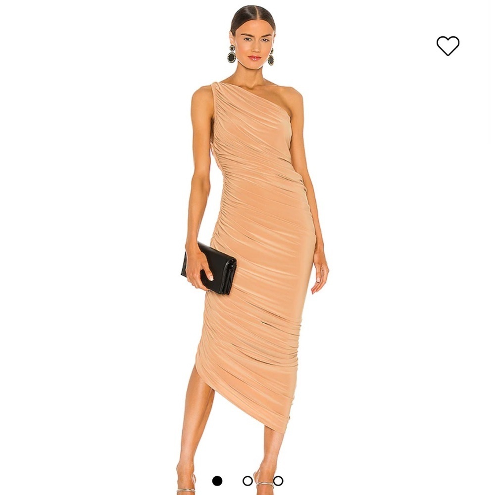 NWT Norma Kamali X REVOLVE Diana Gown in Nude